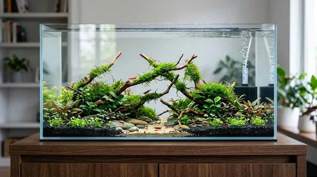 freshwater shrimp tank setup